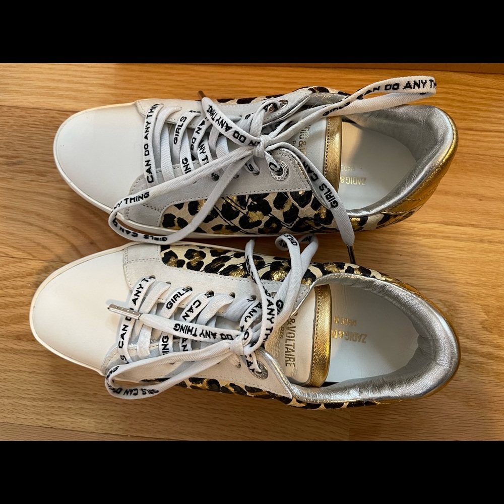 GIRLS CAN DO ANYTHING SNEAKER.        Zadig & Voltaire cheetah sneaker